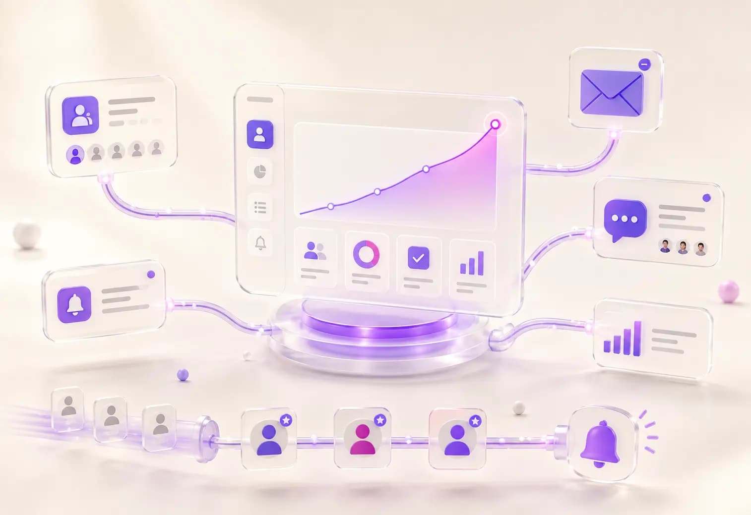 Socieas CRM pipeline dashboard showing deal stages, contact records, follow up reminders, and revenue reporting