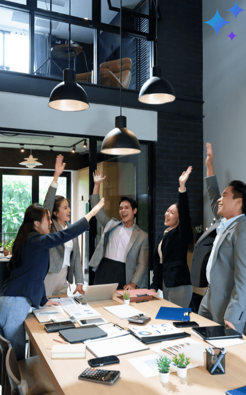 Team enjoying a great project